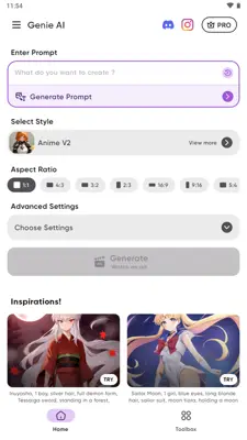 Genie Anime AI android App screenshot 0